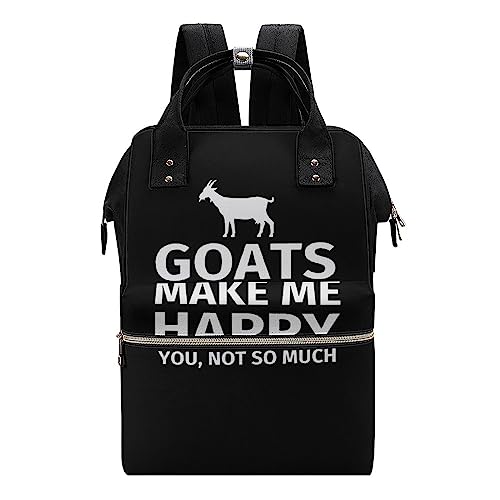 Goats-Make-Me-Happy-Diaper-Bag-Portable-Backpack-Mommy-Bag-Travel-Shoulder-Daypack-for-Outdoor-Working-Beach