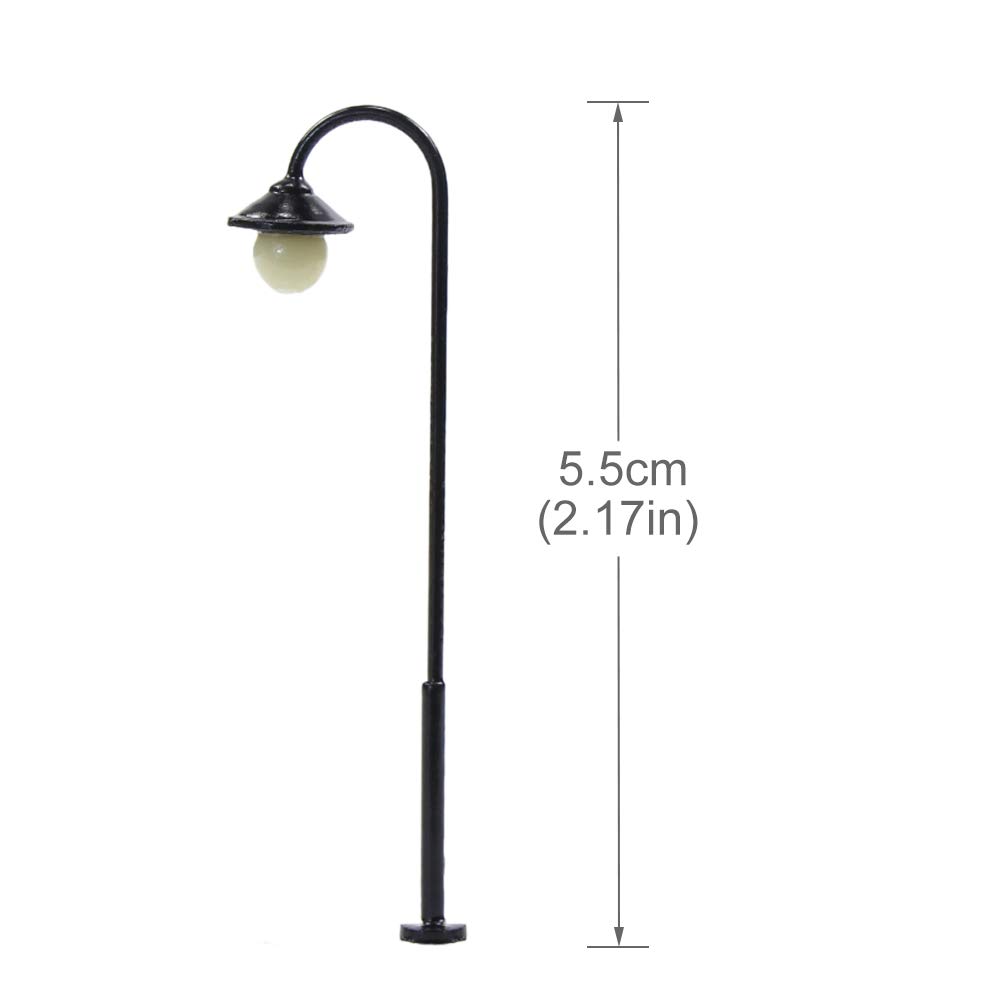 Evemodel LYM12 - Illuminazione ferroviaria modello 1:87 H0 lamppost, 55 mm