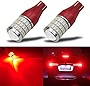 iBrightstar Newest 9-30V Super Bright 921 T15 912 W16W LED Bulbs with Projector replacement for Tail 3rd High Mount Brake Lights, Brilliant Red