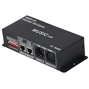 LED-decodercontroller, 3-kanaals DMX-decoder Verstelbaar ontwerp PCB-materiaal Praktisch Duurzaam 3-kanaals RGB-dimmen voor bars voor sobere bar voor hotels(4A per enkele reis)