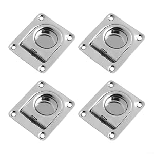 ZYNCUE 4 Stück Edelstahl D-Ringe Schlüsselbolzen