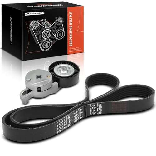Image of A-Premium Engine Serpentine Belt Drive Kit with Tensioner Compatible with Toyota Camry 2012-2017, RAV4 2009-2018 & Scion tC 2011-2016 - DOHC L4 2.5L
