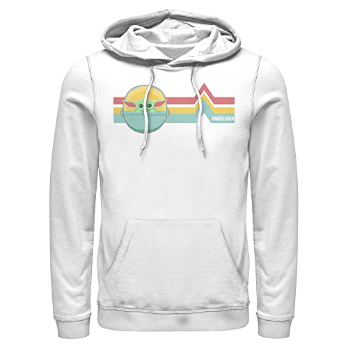 Sweat à capuche Star Wars Mandalorian blanc en coton pour homme fan de pop culture