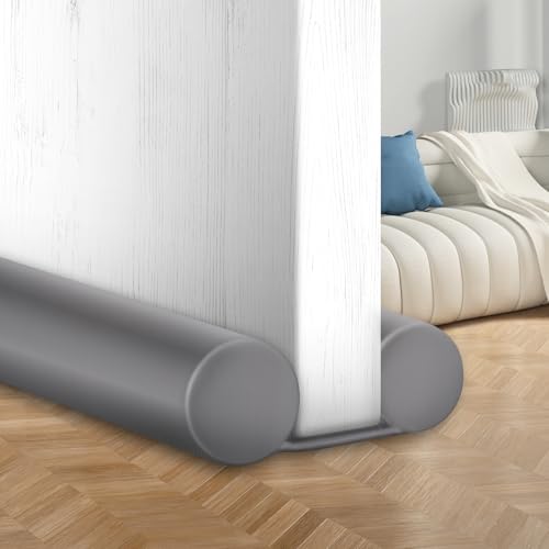 Image of MAXTID Small Door Draft Stopper 24 to 30 inches Grey Adjustable Insulation Sound Proof Small Door Draft Blocker for Noise Light Smell Stopper (24" 25" 26" 27" 28" 29" 30" Doors)