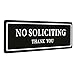 No Soliciting Sign for House — Keep Solicitors Away, with Strong Adhesive Tape for Any Surface, 8.2 × 2.4 Inch, Stylish & Prominent Design, Perfect for Home Office Front Doors, Walls, Windows