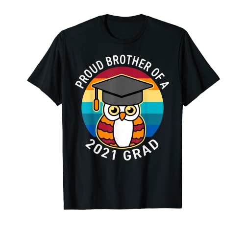 2021 Graduación orgulloso hermano de una clase de graduado 2021 Camiseta