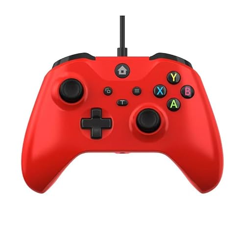 GMVOX Wired Controller for XBOX-ONE, Gamepad with 3.5mm Audio Jack/Dual Vibration, Support Turbo Function, Compatible with XBOX One/One S/X, XBOX Series S/X, PC, IOS, Android Platforms,Red