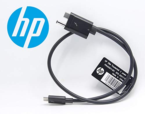 Thunderbolt 3 Cable: Custom End (AC+USB Type-C to USB Type-C) for HP Part Number: 843011-001