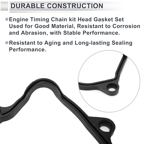 Image of Timing Cover Gasket for Subaru Forester 1999-2010 Long-lasting Sealing Chain Case Cover Gasket No.13594AA052 /13594AA051 Rubber 1 Pcs