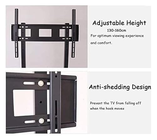 Soporte móvil para TV con ruedas y estantes ajustables miniatura 3