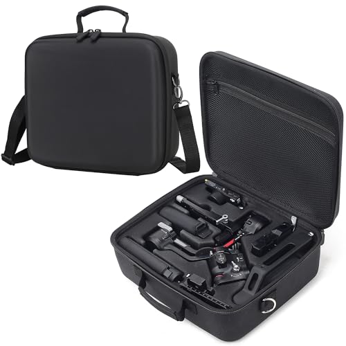 PONYRC RS 4 Carrying Case, Waterproof Portable PU leather Storage Shoulder Bag Travel Case for DJI RS 4/ RS 4 Combo, 3-Axis Gimbal Lightweight Stabilizer and Accessories