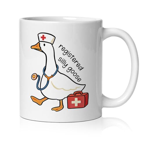 Taza de cerámica Registered Nurse Goose 11 oz miniatura 1