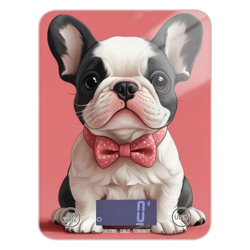 Carino Bulldog francese Pesca Calorie Conteggio Calorie Bilancia per Cucina Essentials 5 kg/5 g Bilancia da cucina con 4 unità per la perdita di peso Cottura Sapone Pesa para alimentos
