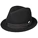 Produktbild Lipodo Kinderhut aus Wollfilz - Trilby Made In Italy - Filzhut mit Ripsband - Wollfilzhut Sommer/Winter - Fedora für Kids - One Size 52-53 cm schwarz-schwarz One Size