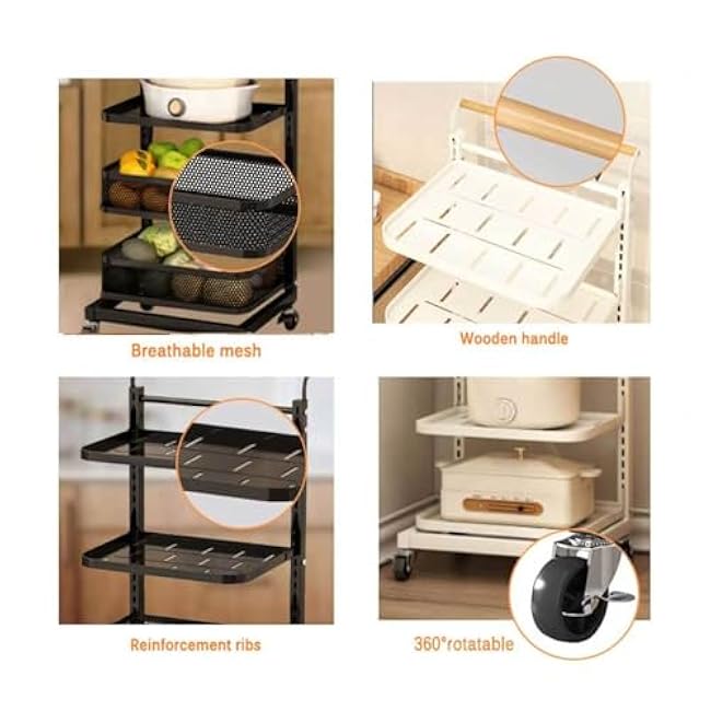 Free Standing Kitchen Saucepan Lid nizer Rack Narrow Cupboard Storage Shelf for Pots and Pans 4 Shelf Boards White Space Saving Kitchen Storage Solution-NVFzeW5r