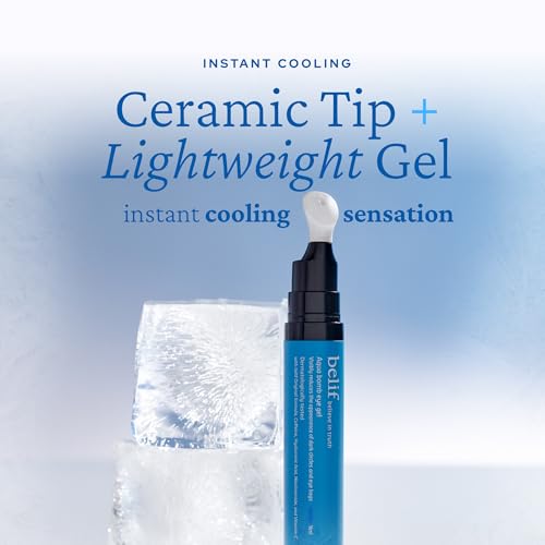 belif Aqua Bomb Cooling Eye Gel – Koffein & Hyaluronsäure gegen Schwellungen, Niacinamid & Vitamin C gegen Augenringe, Adenosin & Kollagen für mehr Straffheit, Koreanische Hautpflege (15 ml)