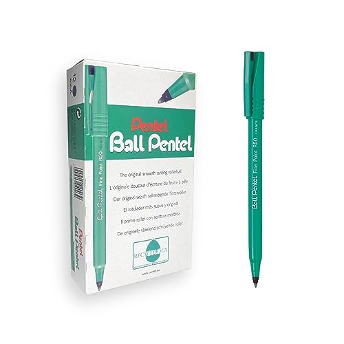 Pack de 12 bolígrafos Pentel R50-A tinta negra 0.4 mm miniatura 2