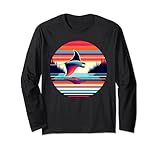Photo Gallery manta ray tramonto stile retrò vintage 80s 70s compleanno maglia a manica Photo Gallery manta ray tramonto stile retrò vintage 80s 70s compleanno maglia a manica