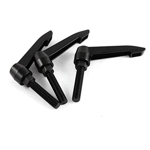 Aexit M10x45mm Thread Clamps 80mm Long Lever Lathe Machinery Adjustable Clamping Strap Clamps Handle 3pcs