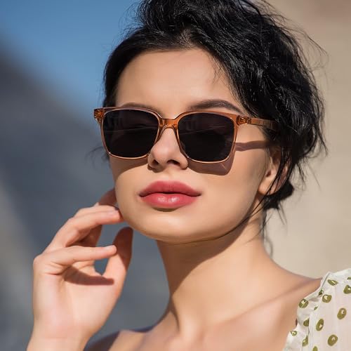 Image of Reading Sunglasses Vintage Square for Men and Women Protection Shades 3 Pack (Black White+Champagne+Slateblue, 1.00 Magnification)