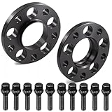 GAsupply 5x120mm Wheel Spacers 15mm, 2PCS Hubcentric Forged Spacer Hub Bore 72.56mm Thread Pitch M12x1.5 with Lug Bolts, Compatible with E36 E46 E90 E92 E60 318i 323i 325i 328i 330i 335i 525i 545i