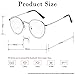 HJSTES Classic Round Glasses for Women Men Vintage Circle Clear Lens Metal Frame Eyeglasses (Silver)