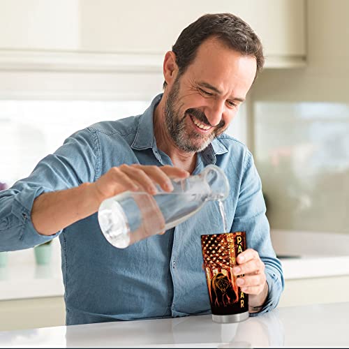 Macorner Father's Day Gifts For Dad Husband Grandpa - Dad Gifts & Father's Day Gifts From Wife - Stainless Steel American Flag Tumbler Cup 20Oz - Father S Day Gifts Idea From Daughter And Son #TOP3