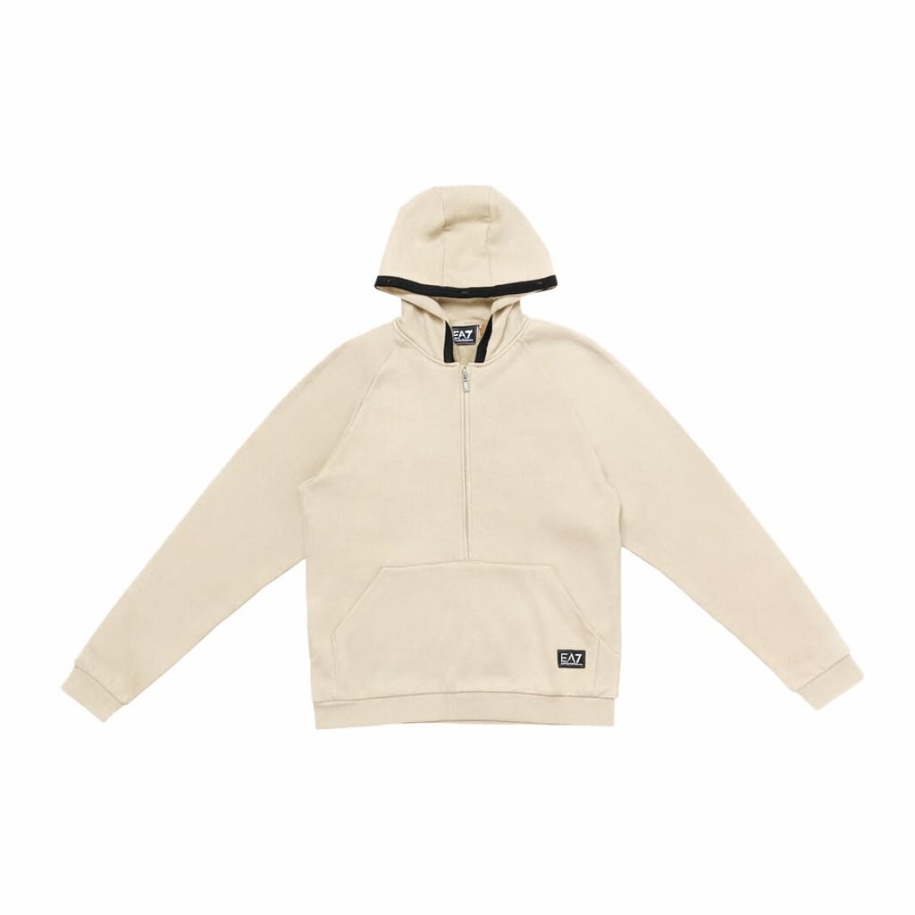 Emporio Armani EA7 - Sudadera para niños y jóvenes con capucha Logo Series Boy de mezcla de algodón afelpado - 7B000192