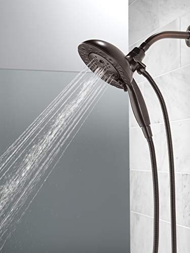 Image of Delta Faucet 5-Spray In2ition Dual Shower Head with Handheld Spray, H2Okinetic Oil Rubbed Bronze Shower Head with Hose, Showerheads, Handheld Shower Heads, Venetian Bronze 58480-RB25-PK