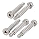 sourcing map 5Stk. 304 Edelstahl Sechskant Schulter Bolzen 10mm Schulterdurchm. 50mm Länge M8 de