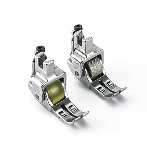 Blooy - 2 PCS Roller Presser Foot para máquina de coser miniatura 2