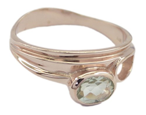 Bague verte RIYO argent 925 doré le cadeau idéal en taille 49