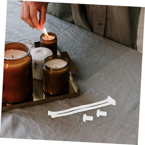 10 sets de mechas de algodón con soporte cerámico para lámparas de aceite miniatura 5