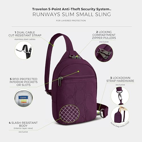 Image of Travelon Anti-Theft Runways Small Sling