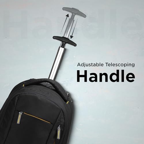 Image of NOVEX Pacific 35 Litre Water Resistant Laptop Trolley Bags for Travel with 3 Compartments 15.6 inch Roller Case for Office Travel Bag for Men & Women | 2 Wheels Trolley Backpack Laptop