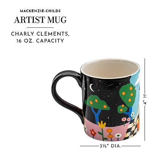 Taza MacKenzie-Childs decorativa de cerámica con asa miniatura 4