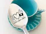 HappyBeeCo Peace Love coffee spoons with messages coffee spoon engraved coffee spoon engraved spoons
