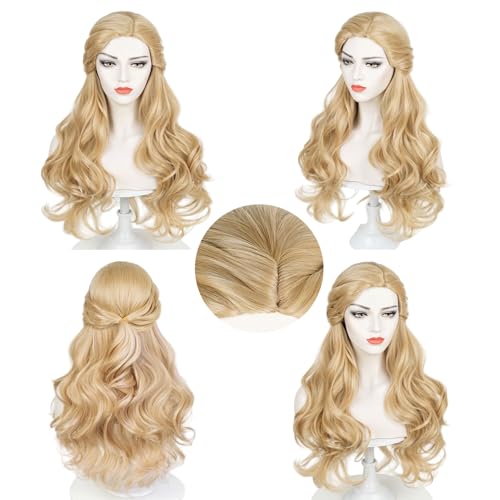 Image of Cying Lin 28 inch Long Braid Wigs Costume Blonde Wigs for Women Cosplay Party Halloween Wig Include Wig Cap (Adult)