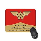 Wonder Woman Inspired Gift Superhero Mouse Pad for Women Girls TV Movie Lover Gifts Birthday Graduation (in a World)