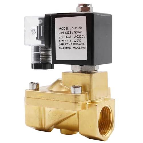 Électrovanne solénoïde normalement fermée laiton G1/2 vanne eau 24V - 4