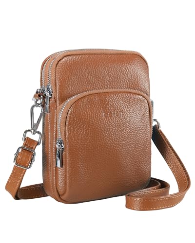 Image of befen Small Genuine Leather Crossbody Bag for Women Trendy Crossbody Purses with RFID Blocking Card Slots