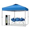   PHI-VILLA-Pop-up-Canopy-10x10-Patio-Tent-Instant-Gazebo-Canopy-with-Wheeled-Bag-Portable-Lightweight-Folding-wAdjustable-HeightBlue