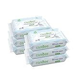 CareBee 99.9% Water Baby Wipes | Biodegradable, Plant-Based & Plastic-Free | Hypoallergenic, Unscented, Extra Gentle for Sensitive Newborn Skin | 60 wipes per Pack (1 count (Pack of 6))