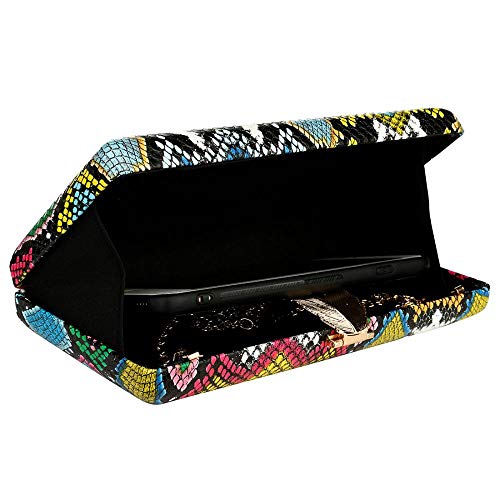 Image of Gets Multicolor Snakeskin Purse for Women Box Evening Bag Green Snakeskin Clutch Handbag Party Wedding