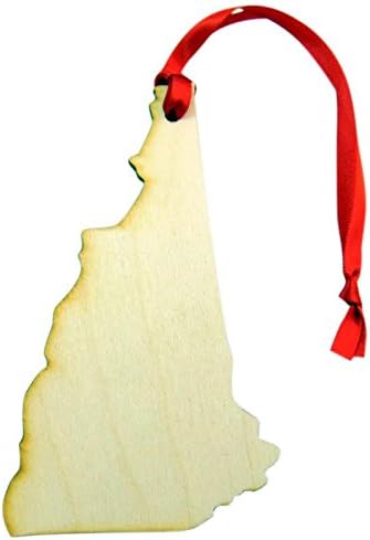 Miniatura 1 de Westman Works State of New Hampshire - Adorno navideño de madera hecho a mano en los Estados Unidos.