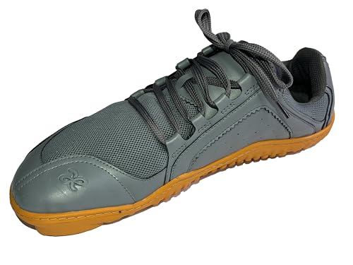 Image of Unisex-Adult Riser Barefoot Hiking and Cross Training Shoe Grey Size 8 Wide Toe Box Zero Drop Sole, 8 UK (XX-Wide)