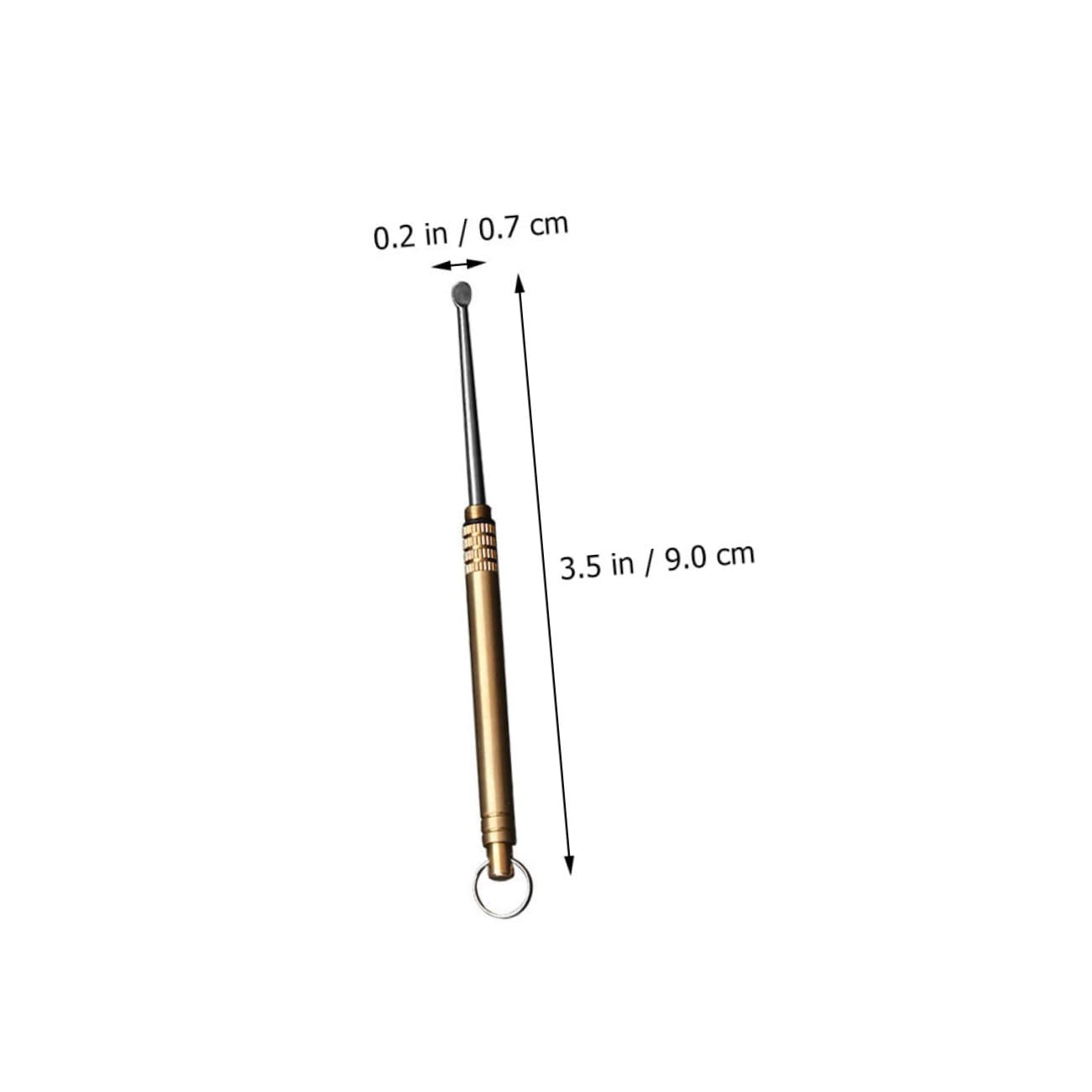 ORFOFE Exquisite Workmanship Titanium Alloy Ear Spoon Rotatable Connection for Easy Wax Removal