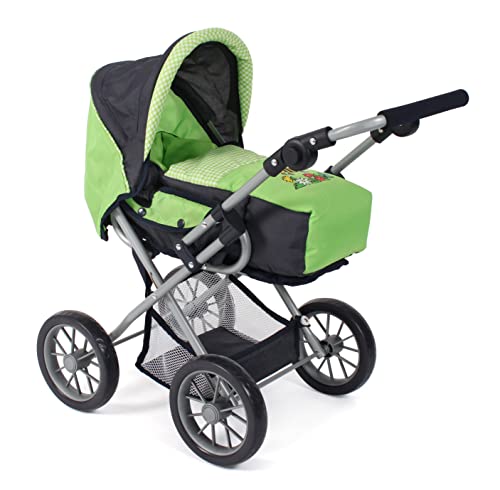 Bayer Chic 2000 - Puppenwagen Leni, 2in1 Kombipuppenwagen mit herausnehmbarer Tragetasche, Bumblebee, gr&uuml;n, Navy, 560-16
