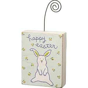 Primitives happy easter photo block  urban country home decor