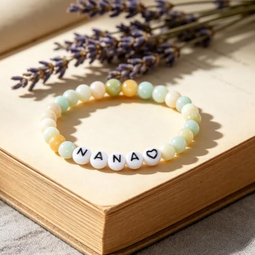 Image of Kivosliviz Nana Bracelet Beaded Gifts from Granddaughter Grandson Mothers Day Jewelry Nana Bracelet